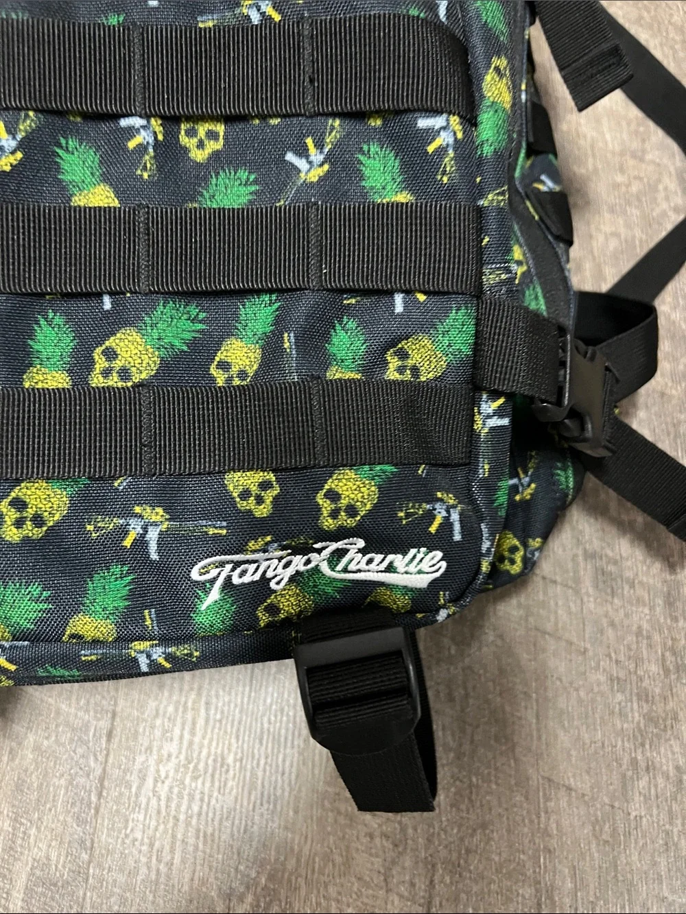 Skull Print Tactical Backpack - Black & Green